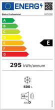Load image into Gallery viewer, METRO Professional Congélateur bahut GHF2700S, acier, 188 x 73.5 x 94.5 cm, 700 L, 125 W, 3 paniers, éclairage LED, avec serrure, blanc/gris