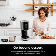 Load image into Gallery viewer, Ninja NC301 CREAMi Ice Cream Maker, for Gelato, Mix-ins, Milkshakes, Sorbet, Smoothie Bowls &amp; More, 7 One-Touch Programs, with (2) Pint Containers &amp; Lids, Compact Size, Perfect for Kids, Silver