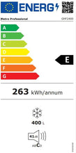 Load image into Gallery viewer, METRO Professional Congélateur bahut GHF2700S, acier, 188 x 73.5 x 94.5 cm, 700 L, 125 W, 3 paniers, éclairage LED, avec serrure, blanc/gris