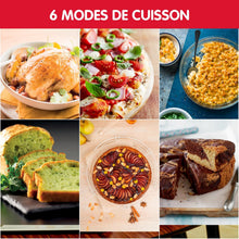 Load image into Gallery viewer, Moulinex Oven, 33 L, Rotating heat, Advanced convection, 6 cooking modes, Thermostat adjustable up to 240°C, Timer 120 min, Reversible grill, Silicone oven mitts, Optimo Black OX464811