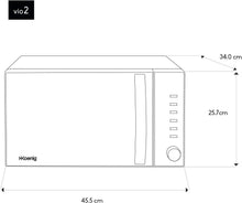 Load image into Gallery viewer, H.Koenig Compact Design Microwave 20L VIO4, Powerful 700W, Turntable 24.5 cm, Multifunction 5 Heating Levels and Defrost Function, Timer up to 30 min, Fast, Worktop