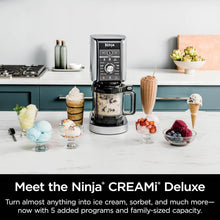 Load image into Gallery viewer, Ninja NC301 CREAMi Ice Cream Maker, for Gelato, Mix-ins, Milkshakes, Sorbet, Smoothie Bowls &amp; More, 7 One-Touch Programs, with (2) Pint Containers &amp; Lids, Compact Size, Perfect for Kids, Silver