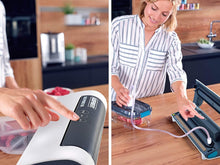 Load image into Gallery viewer, Leifheit Machine de mise sous vide alimentaire Vacu Power 500, appareil pour emballage sous vide + 10 sacs sous vide alimentaire (20 x 30 cm)