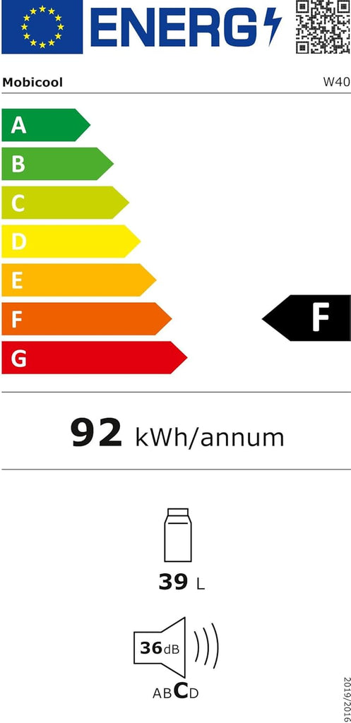 MOBICOOL W40 Electric Camping Cooler 39 Litres 12V 24V 220V