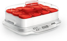 Load image into Gallery viewer, Seb Yogurt Maker 12 Jars, Glass Jars 140 ml, 5 Automatic Programs, BPA-Free, Compact, Homemade Yogurt &amp; XF101001 Delices Box Box 1 L Tray White Yogurt-Cheese with Drainer