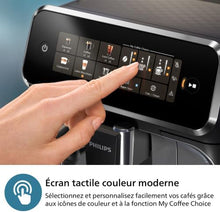 Load image into Gallery viewer, Philips Série 2200 Machine Expresso Automatique - 2 Boissons, Mousseur à Lait Classique, Écran Tactile, Broyeur Céramique, Aroma Seal, Noir Mat (EP2220/10)