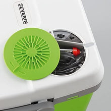 Load image into Gallery viewer, SEVERIN KB 2922 Electric Cooler (19 L) with Cooling and Keep Warm Function, Car Cooler with 2 Connections (Power Supply and Cigarette Lighter), Cool Box Green/Grey