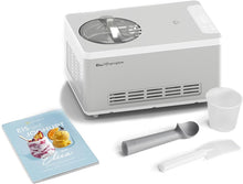 Load image into Gallery viewer, Elisa 2.0L Ice Cream Maker and Yogurt Maker with 180W Self-Cooling Compressor, Stainless Steel Ice Cream Maker with Cooling and Heating Function, Recipe Booklet Included