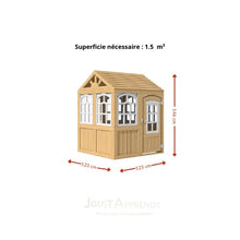 Load image into Gallery viewer, Aire de jeux enfant Montessori - 3 en 1 Balançoire, Toboggan, Cabane en bois modulable