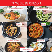 Load image into Gallery viewer, Moulinex Cookeo Touch Wifi Multicuiseur intelligent, Cuve 6 L, Haute pression, Guide pas à pas, 250 recettes intégrées, Application Moulinex CE902800, Noir