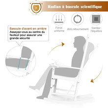 Load image into Gallery viewer, Fauteuil à Bascule en Bois d'Acacia Chaise Berçante pour Jardin Pelouse Balcon Blanc -