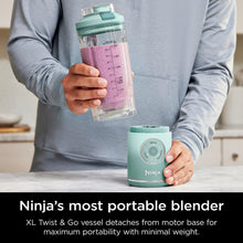 Load image into Gallery viewer, Ninja Blast Max, Portable Blender + Twist &amp; Go, Personal Smoothie, Blend, Ice Crush, 3 Programs, Cordless, 22 oz removable Vessel, Dishwasher Safe, Leakproof, Pink, BC251PK