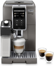 Load image into Gallery viewer, De'Longhi Dinamica LatteCrema Espresso Machine with Automatic Milk Frother for Latte, Cappuccino, Built-in Grinder, Silver, ECAM35075SI