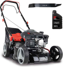 Load image into Gallery viewer, Scheppach Tondeuse à Gazon Thermique MS150-42 | Autotractée - 3,7 CV | Largeur de Coupe 42cm | Raccord Rapide de Nettoyage | Panier 45L | Hauteur - 7 Niveaux | Lame supp. + Huile Incluse