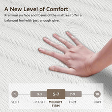 Load image into Gallery viewer, Matoresu Double Mattress 160 x 190 cm Memory Foam Height 25 cm Medium Rigid H3 Ergonomic 7 Zone Cold Foam Comfortable Breathable Fabric Cover