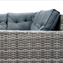 Load image into Gallery viewer, Salon de Jardin 9 personnes &amp; Coffre de Rangement en Rotin – Gris Jardi