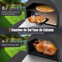 Load image into Gallery viewer, Four à Pizza au Feu de Bois d'Extérieur Housse en Tissu Oxford Pierre à Pizza de 31 cm Pelle à Pizza Grille de Cuisson -