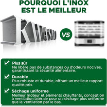 Load image into Gallery viewer, Kwasyo Food Dehydrator, 10 Trays • Desiccator with Timer (24H) • Fruit and Vegetable Dehydrator Adjustable Temperature (30 to 90°C) + 1 x Recipe Book