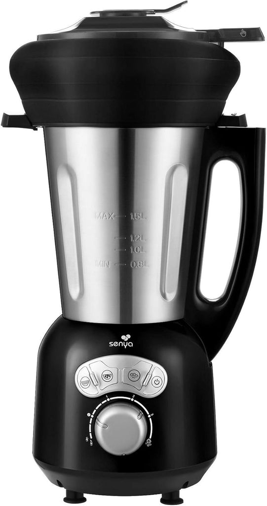 Senya SYCP-HB008R Cook & Ice V3 Red Stainless Steel Heated Blender, Soup Blender/Milled Soup, Steaming, Crushed Ice Smoothies, 1, 5L, 1400W, SYCP-HB008R