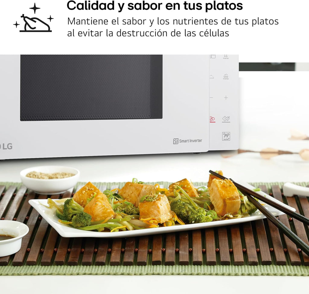 LG - Micro-ondes Grill Smart Inverter blanc