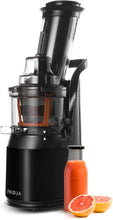 Load image into Gallery viewer, Slow Chewing, Slow Juicer, Fresh and Healthy Juice, Sorbet, Ice Cream, Mouth 75 mm, BPA Free, 240 Watts, Cold Pressure, Stainless Steel Black Fridja f1900