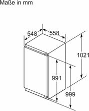 Load image into Gallery viewer, Siemens KI31RADD1 iQ500 - Réfrigérateur encastrable - 102,5 x 56 cm - 165 l - Fabriqué en Allemagne - Très silencieux, hyperFresh Box - Fraîcheur plus longue - Éclairage LED - SuperCooling -