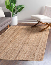 Load image into Gallery viewer, Unique Loom Dhaka Braided Jute Area Rug - 7' x 10' - Natural